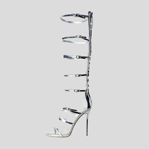Giuseppe Zanotti Silver Sandals - 8.5US